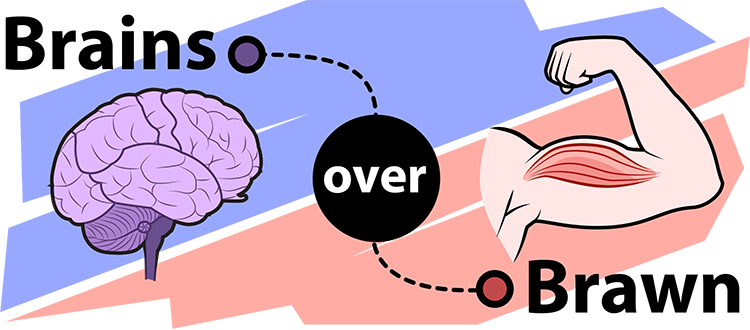Brains over Brawn illustration